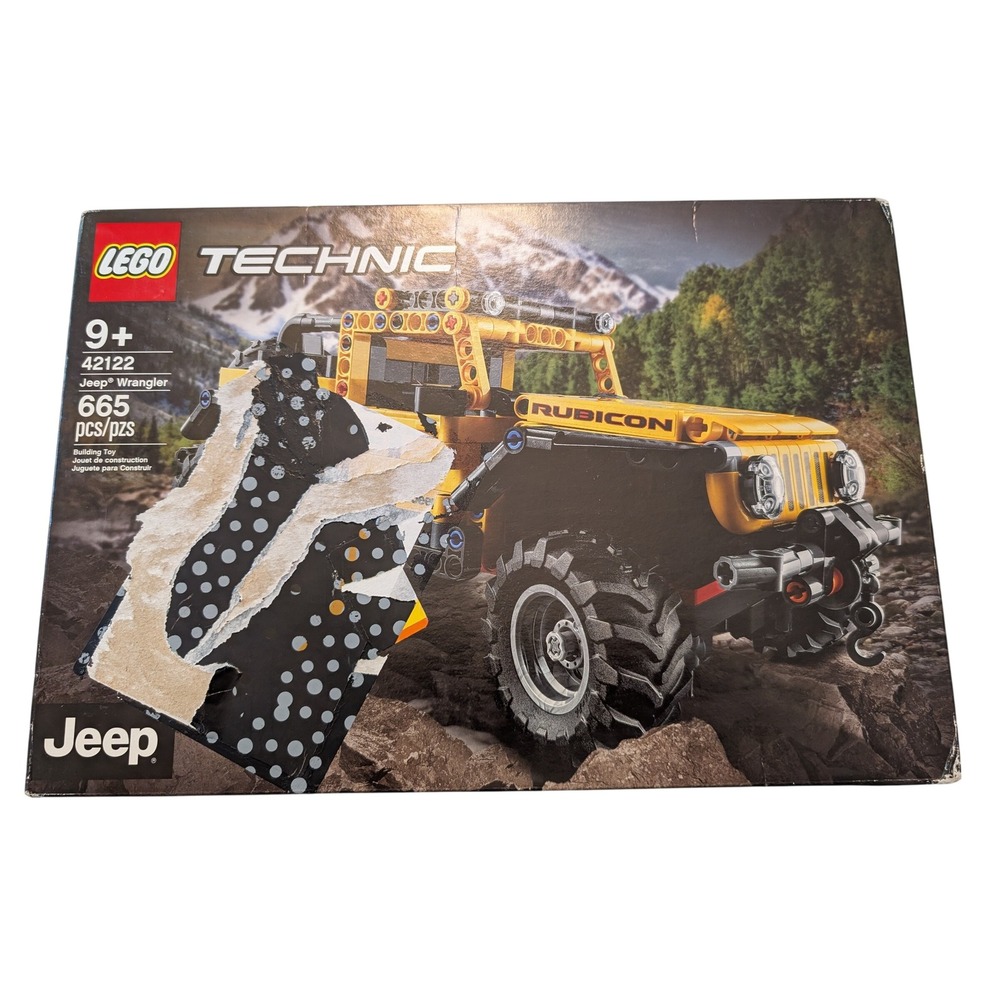 LEGO Building Set Yellow Jeep Wrangler 42122 Technic Rubicon 665pc SUV